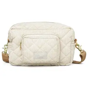 Petit sac à langer Classic Stripes Camel pas cher