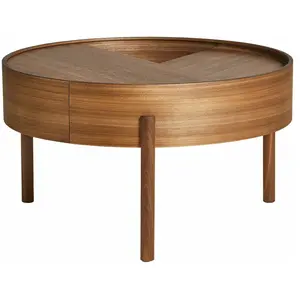 Table basse en bois de noyer 66x38cm Arc - Woud pas cher