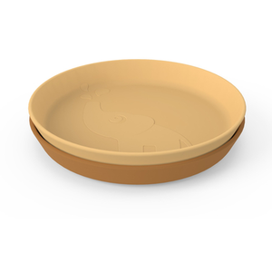 Done by Deer  Assiette enfant Kiddish Elphee PP moutarde lot de 2