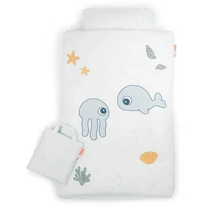 Done by Deer Parure de lit en coton bio Jelly & Wally Bleu (100 x 140 cm)