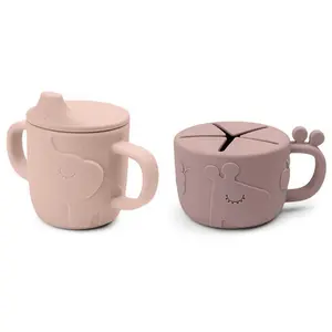 Done by Deer  Tasses enfant Peekaboo Deer friends rose lot de 2Vendu parkidinn