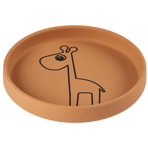Done by Deer   Assiette enfant 6m+ Raffi moutarde silicone pas cher