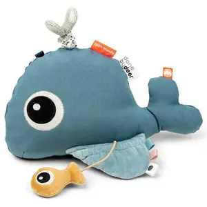 Done by Deer Peluche d'activités avec miroir baleine Wally pas cher