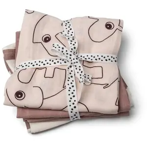 Lot de 3 langes Deer Friends rose (70 x 70 cm) pas cher