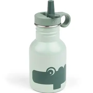 Done by Deer Gourde inox Croco vert (350 ml)