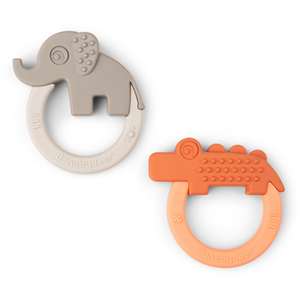 Comparateur de prix : Lot de 2 anneaux de dentition Deer friends papaye et sable