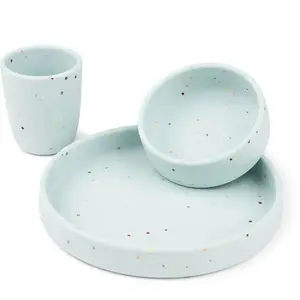 Comparateur de prix : Done By Deer Coffret repas en silicone Confetti Bleu