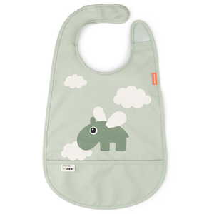 Done By Deer Bavoir velcro Happy clouds Vert