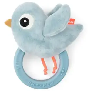 Hochet avec anneau de dentition Birdee BLEU Done by Deer pas cher