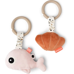 Comparateur de prix : Done by Deer Lot de 2 jouets d'éveil à suspendre Wally rose