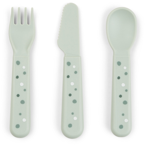Comparateur de prix : Done By Deer Set de 3 couverts Happy dots Vert