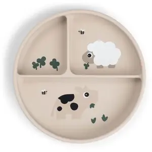 Comparateur de prix : Done By Deer Assiette Stick&stay Compartment Tiny Farm