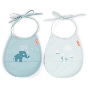 Done by Deer Bavoir petit lot de 2 Elphee bleu pas cher