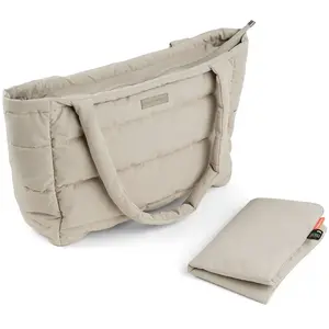 Sac à langer fourre-tout matelassé BEIGE Done by Deer pas cher