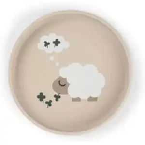 Assiette ventouse silicone sable pas cher