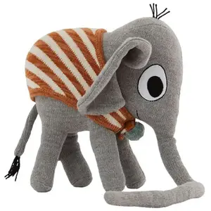 OYOY Peluche Henry l'éléphant gris en coton et en polyester H23x22x12cm pas cher