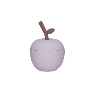 OYOY Tasse en silicone avec paille Pomme Lavender pas cher