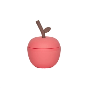 OYOY Tasse en silicone avec paille Pomme cherry pas cher