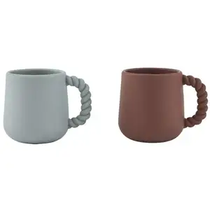 OYOY Lot de 2 tasses en silicone Mellow Choko pas cher