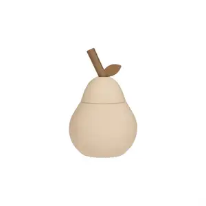 OYOY Tasse en silicone avec paille Poire vanilla pas cher