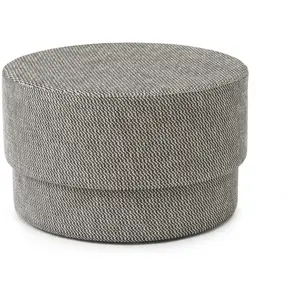 Pouf en tissu gris foncé Silo medium noir/Albagia 201 Albagia 201 - No...