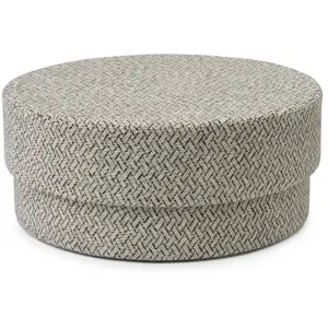 Pouf en tissu gris Silo large Piazza Grey/Wynwood 10 Wynwood 10 - Norm...