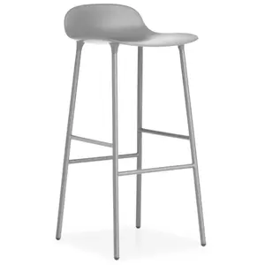 Comparateur de prix : Tabouret de bar en acier et pp gris 75 cm Form - Normann Copenhagen