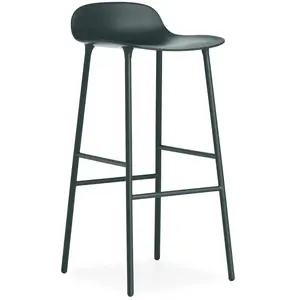 Tabouret de bar en acier et pp vert 75 cm Form - Normann Copenhagen pas cher