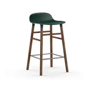 Normann Copenhagen Chaise de bar avec structure en noyer vert H65 pas cher