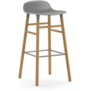 Normann Copenhagen Tabouret Form Barstool H 75 Cm Avec Piètement En C... pas cher