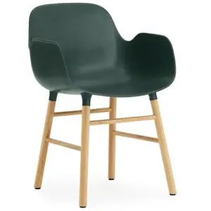 Fauteuil Form avec structure en bois - vert - Chêne Normann Copenhagen