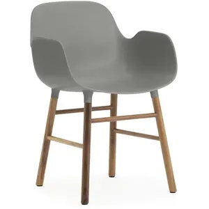 Fauteuil Form avec structure en bois - gris - Noyer Normann Copenhagen