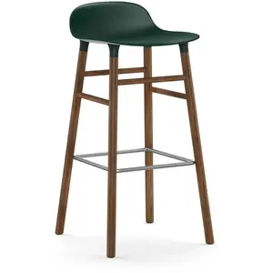 Normann Copenhagen Chaise de bar avec structure en noyer vert H75 pas cher
