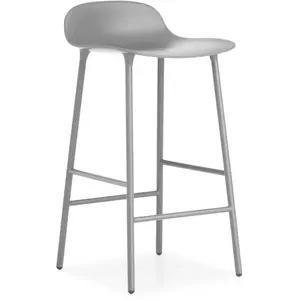 Tabouret de bar en acier et pp gris 65 cm Form - Normann Copenhagen pas cher