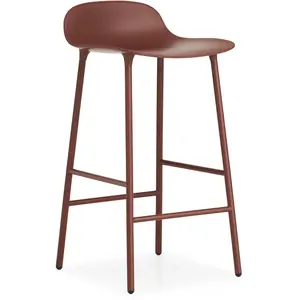 Tabouret de bar en chêne et pp rouge 65 cm Form - Normann Copenhagen pas cher