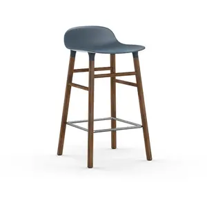 Normann Copenhagen Chaise de bar avec structure en noyer bleu H65 pas cher