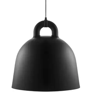 Normann Copenhagen Grand pendentif de Bell lampe noire