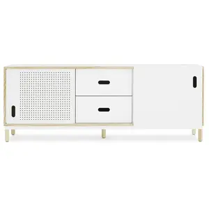 Buffet à tiroirs blanc Sideboard blanc - Normann Copenhagen pas cher