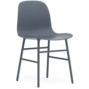 Chaise Form avec structure en métal - bleu Normann Copenhagen pas cher