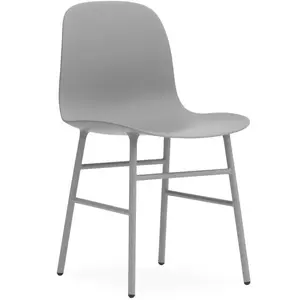 Chaise Form avec structure en métal - gris Normann Copenhagen pas cher