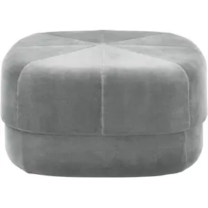 Normann Copenhagen - Pouf Circus - Gris - Velours - Designer Simon Legald