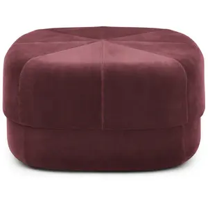 Pouf en velours 65 cm bordeaux Circus foncé rouge - Normann Copenhagen pas cher