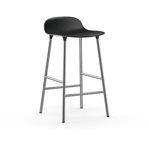 Tabouret en chrome et pp noir 65 cm Form - Normann Copenhagen pas cher