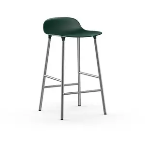 Tabouret en chrome et pp vert 65 cm Form - Normann Copenhagen pas cher