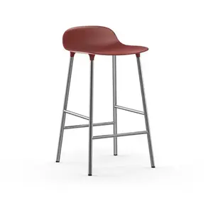 Tabouret en chrome et pp rouge 65 cm Form - Normann Copenhagen pas cher