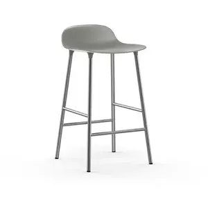 Tabouret en chrome et pp gris 65 cm Form - Normann Copenhagen pas cher