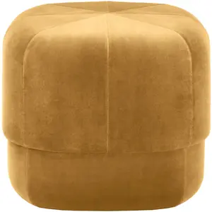 Pouf en velours 46 cm jaune Circus Yellow - Normann Copenhagen