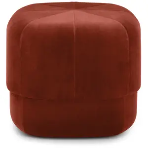 Pouf en velours 46 cm rouge Circus Rust - Normann Copenhagen