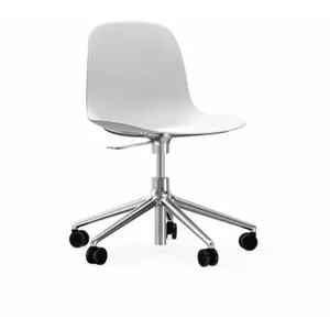 Chaise de bureau en aluminium et pp blanc Form - Normann Copenhagen