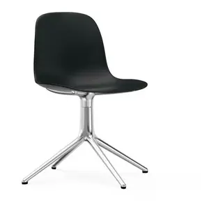 Chaise de bureau en polypropylène noire Swivel 4L noir - Normann Copenhagen pas cher